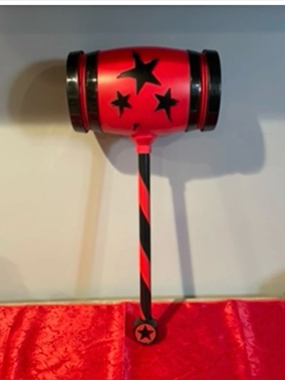 Red and Black Star Scary Clown Hammer Spirit Halloween Noise Sounds Kids adults